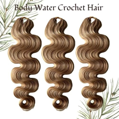Body Wave Crochet Hair Extensions - 2 Pack Honey Blonde 14"