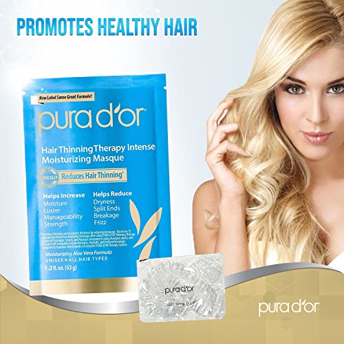 PURA D'OR Biotin Hair Masque for Thinning Hair - Deep Hydrating Treatment, 8-Pack (9.6oz) - Men & Women