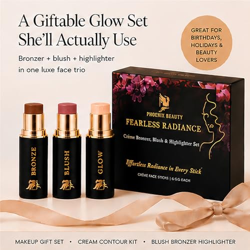 Cream Contour Stick Set – Blush, Bronzer & Highlighter Trio