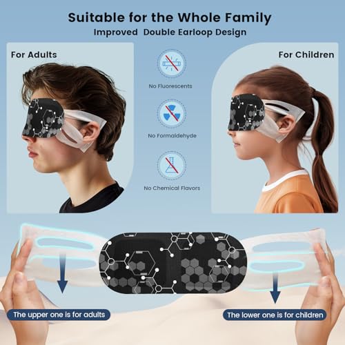 BeMyLady 21 Pack Steam Eye Mask for Dry Eyes, Eye Mask Warm Compress Graphene 45Mins, Moist Heated Eye Masks for Relaxe Deep Eye Muscle Dark Circles Puffiness Eye Bag, Travel Portable Business Office