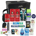 Men's 30-Piece Travel Toiletry Kit with Leather Bag