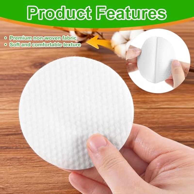 150 Extra Large Lint-Free Cotton Rounds 3.14" for Makeup & Cleansing