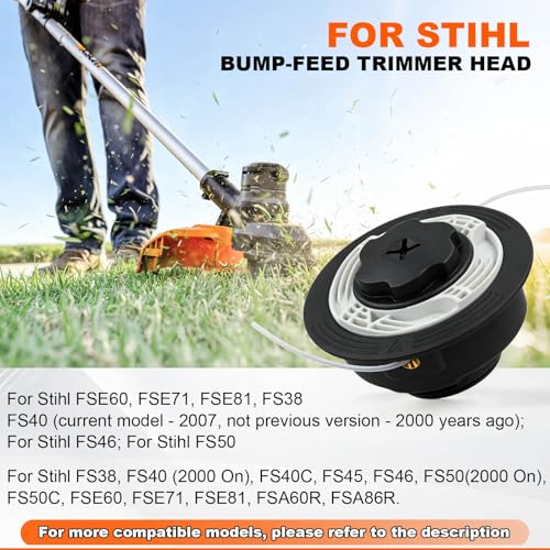 3 Pack C6-2 Trimmer Heads for Stihl FS38 FS40 FS45 FS50 Weed Eater - Bump & Feed Nylon Line