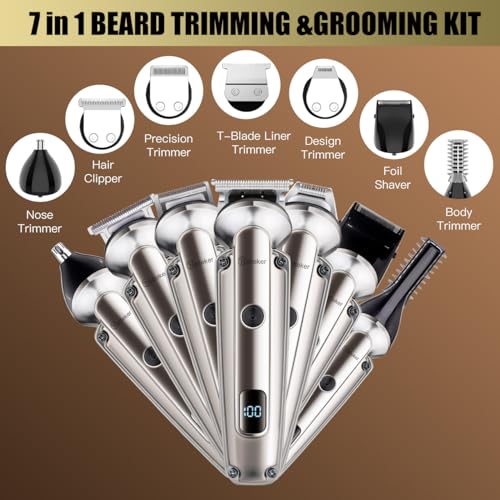 Hatteker 7-in-1 Beard Trimmer Kit for Men