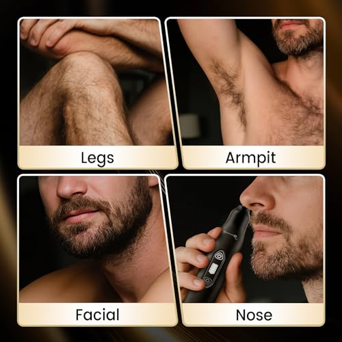 3-in-1 Body Hair Trimmer for Men - Waterproof Electric Razor