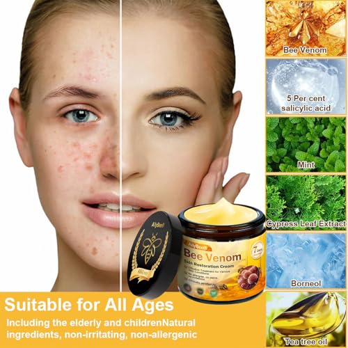 AllyBee Bee Venom Skin Treatment cream,Bee Venom skin Restoration Cream,Improves skin and deeply moisturizes (1PC)