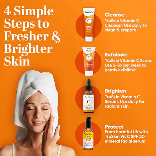 TruSkin Vitamin C Brightening Face Scrub, 4 fl oz