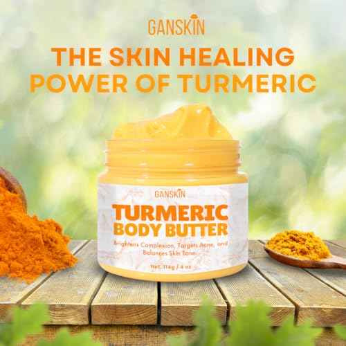 Turmeric Face Cream ? All Natural Skin Brightening Lotion ? Turmeric Whipped Body Butter for Dark Spots, Hyperpigmentation ? Skincare Cleanses, Fights Acne, Evens Tone, Scars, Sun Damage