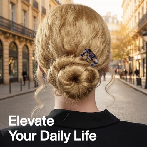 HYFEEL 3-Prong Hair Pins for Thick Hair - Tortoise & Brown
