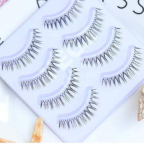 Natural Volume False Eyelashes - Ultra Light Clear Band, 4 Pairs