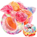 Tie-Dyed Colorful Spa Headbands & Hair Ties Set for Women & Girls - 6pcs