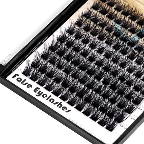 120 Pcs Handmade D Curl Makeup Clusters Eye lashes Extensions Mixed 10-12-14-16mm/12-14-16mm/14-16-18mm D Curl Soft and Lightweight Individual false eyelashes Wide Stem (Mixed 12-14-16mm)