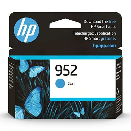 HP 952 Cyan Ink Cartridge | Works with HP OfficeJet 8702, HP OfficeJet Pro 7720, 7740, 8210, 8710, 8720, 8730, 8740 Series | Eligible for Instant Ink | L0S49AN