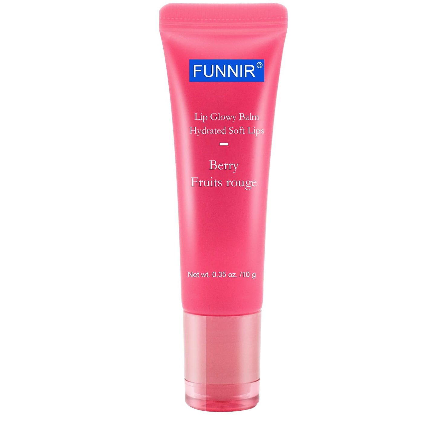 FUNNIR Lip Glowy Balm of Berry Scent,Moisturizing Lip Balm For A Sheer Tint Of Color-10g, Hydrate, Glossy, Lightweight, Moisturize & Tint with Shea Butter