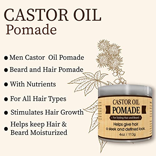 OKAY-MEN Castor Oil Beard and Hair Pomade 4oz
