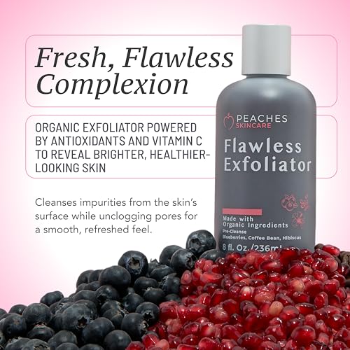 Vegan Face Exfoliator Scrub ? Gentle Daily Facial Scrub with Blueberry, Coffee Bean, and Vitamin C ? Face Exfoliant for Smooth, Radiant Skin ? Flawless Exfoliator (8 oz)