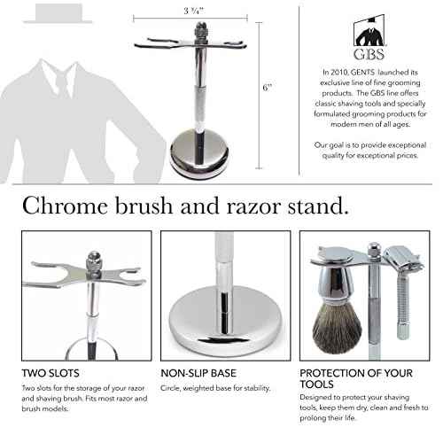 G.B.S Men¡¯s Grooming Shaving Set 9 Pieces, Butterfly Razor, Bowl with Soap, Cologne, Synthetic Bristle Brush and Razor Chrome Stand Aftershave Shower Gel