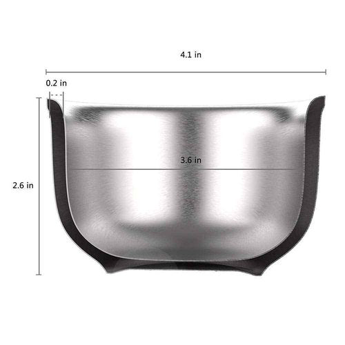 Anbbas Shaving Soap Bowl,3 Layers Food-Grade 304 Stainless Steel Shaving Cream Mug Cup for Brush Men Close Shave(Dia: 4.1 inches)