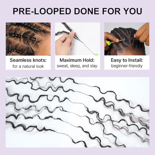 OQ Deep Wave Crochet Hair 18" - 100% Human Hair Extensions
