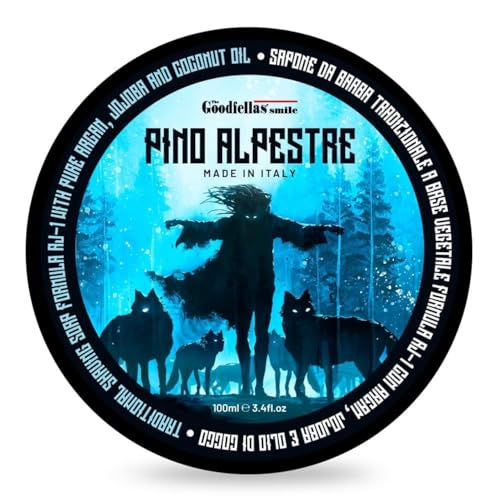 The Goodfellas¡¯ Smile PINO ALPESTRE (Alpine Pine) Italian Shaving Soap ? Artisan Semi-Soft Soap for Rich Brush Lather, Wet Shave Routines & Razor Prep