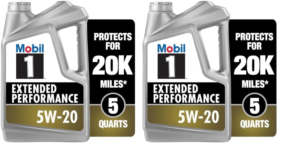 Mobil 1 Extended Performance Full Synthetic Motor Oil 5W-20, 5 Quart (Pack of 2)