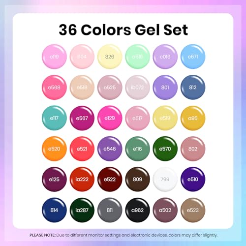 Beetles Fall Gel Nail Polish Set - Nature's Tales Collection, 36 Colors, Long-Lasting & Salon Quality