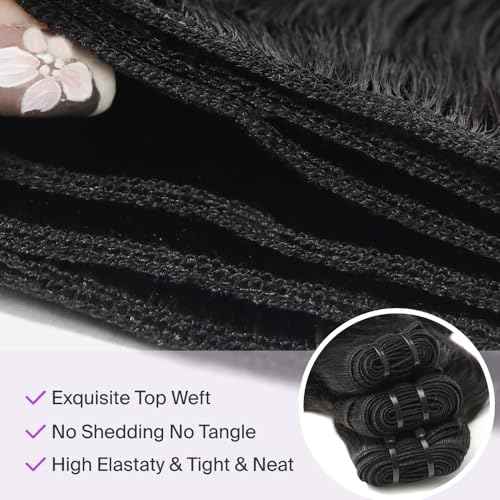 12A Straight Human Hair 10 12 14 Inch Human Hair bundles Unprocessed Brazilian Hair 3 Bundles Raw Human Hair Extensions Quick Weave Natural Color