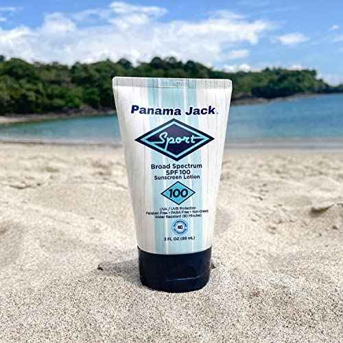 Panama Jack Sport Sunscreen Lotion - SPF 100, Broad Spectrum UVA/UVB Protection, Non-Greasy, PABA, Paraben, Gluten & Cruelty Free, 3 FL OZ (Pack of 12)