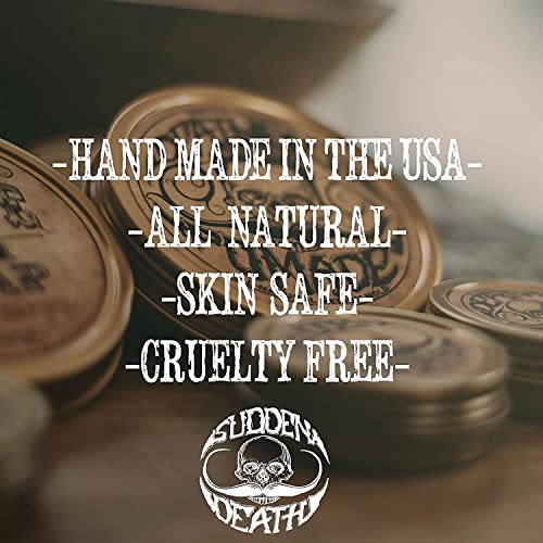 THE VINTAGE GROOMING CO. Death Grip Combo | Sudden Death Hold & Bone Crusher Firm Mustache Waxes for Handlebar, English, Dali, Walrus & Curly Styles