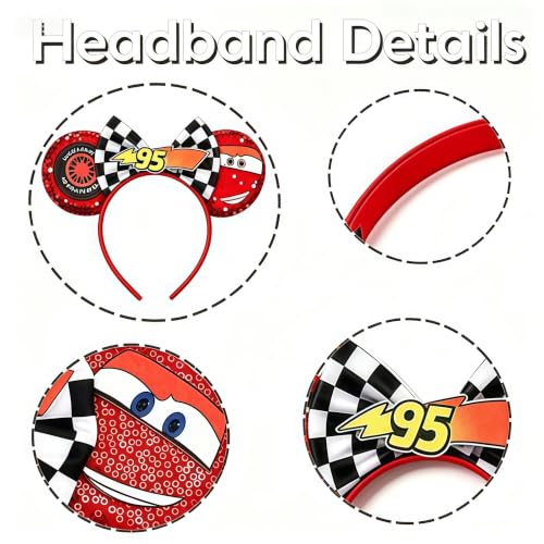 Red Car Mouse Ears Headband – Sequin Theme Park Costume