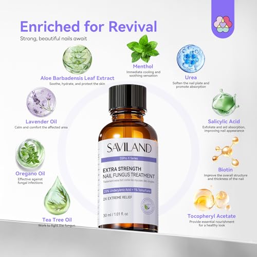 SAVILAND Toenail Fungus Treatment Extra Strength 2 fl oz