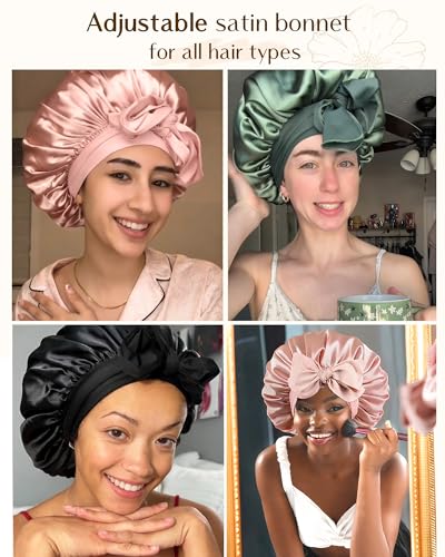 Adjustable Silk Bonnet for Sleeping | Double Layer Satin