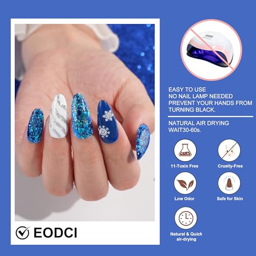 Chameleon Blue Nail Dip Powder - 1 oz Long-Lasting Shimmer Finish