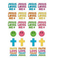 Jesus Loves Me Temporary Tattoo Set - 24 Faith-Inspired Designs