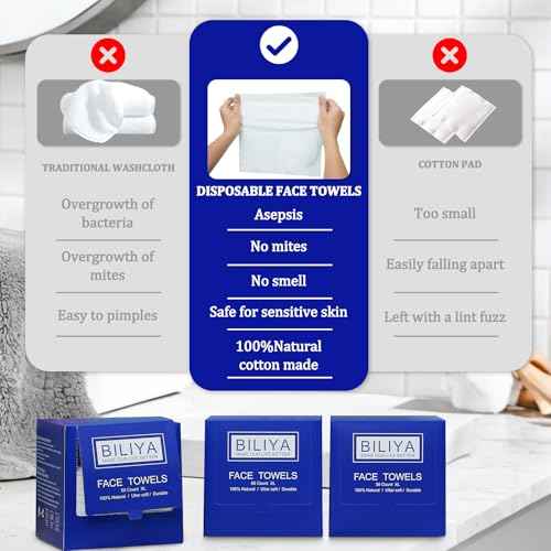 Disposable Face Towel XL, face cleaning wipes, face towels,makeup wipes,towels,Ultra Soft 10 x 12 inches 50 Ct,1 Pack