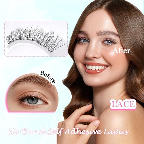 Self Adhesive Eyelash Clusters No Band 10-16mm Wispy