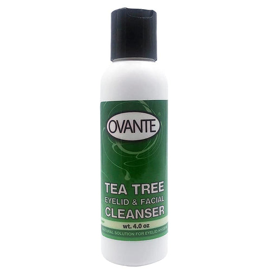 OVANTE Tea Tree Oil Eyelid, Facial Cleanser Wash For Demodex Prone Skin 4.0 oz