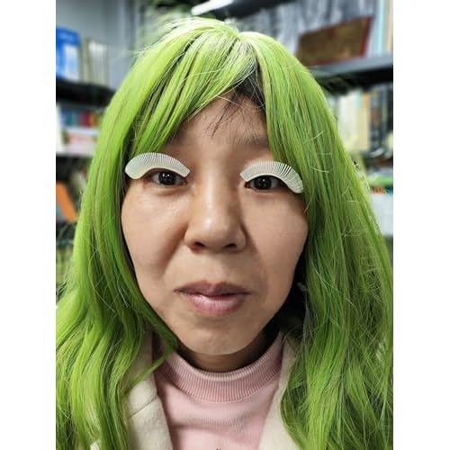White Luminous Costume Halloween Gloss In Darkness Party Lashes 1 Pair