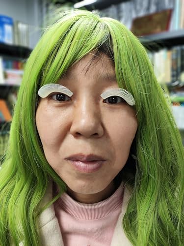 White Luminous Glow-in-Dark Halloween Party Lashes