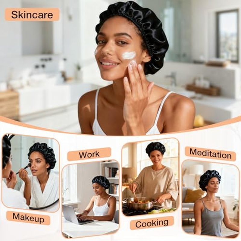 2-in-1 Reversible Silk Bonnet with Net for Curly & Natural Hair