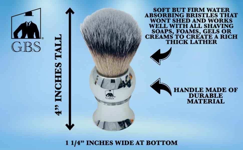 G.B.S Men’s Wet Shaving Kit, Interchangeable Shaving Razor, Synthetic Badger Hairbrush, Mesh Travelling Toiletry Bag, Shavette Razor