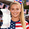 American Flag Glitter Freckles Face Tattoo 6pcs - 4th of July