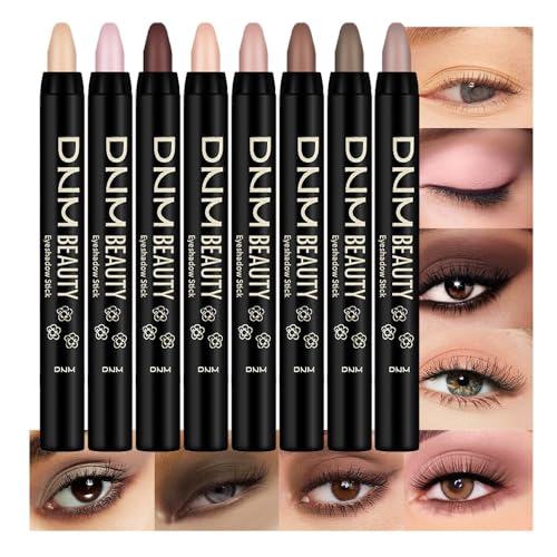 Kaely 8Pcs Waterproof Matte Eye Shadow & Eyeliner Stick Set - Brightening & Highlighter for Women, New-13