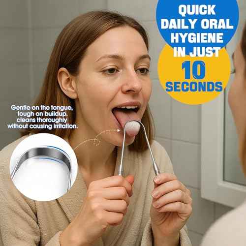 Stainless Tongue Scraper Set for Adults£º Easy To Use For Oral Care and Hygiene ? Pack Of 2 Stainless Steel Tongue Cleaners, 2 Travel Cases, 4 Floss Picks ? Cleaning for Tongue Care & Fresh Breath