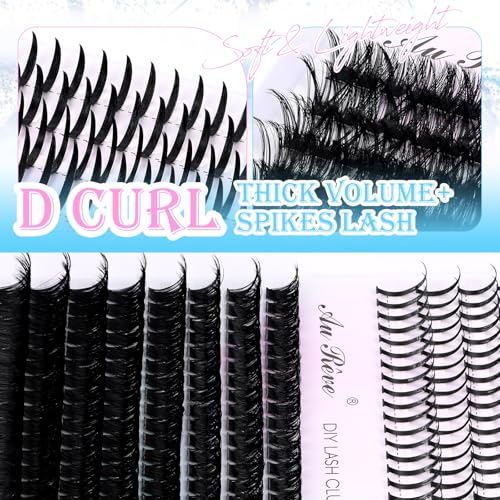 AuReve 12-20mm Spiky & Fluffy Lash Clusters 80D Volume Eyelash Extensions - Mix