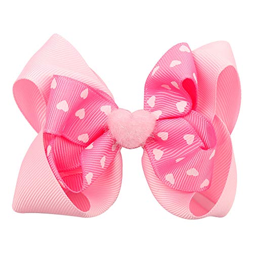 Hair Bow Clips Pin Girls Hairclips Ribbon Hairpins Bowknot for Valentines Days JHV14 (A)