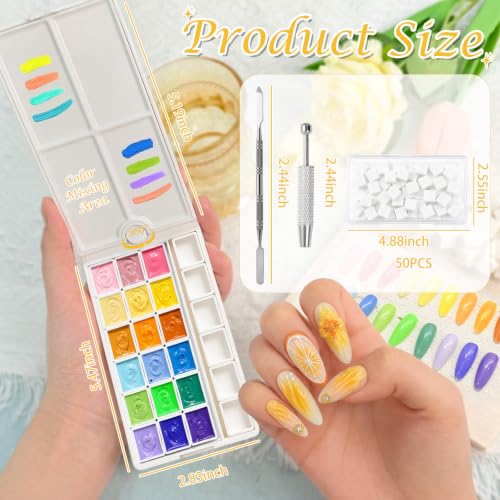 GJYUQHUA 18-Color Nail Art Gel Kit for DIY and Professional Manicures
