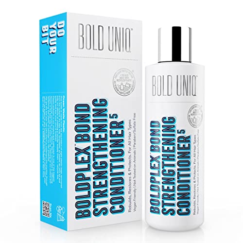 BoldPlex 5 Bond Strengthening Protein Conditioner for Dry Damaged hair - Hydrating Formula for Curly, Dry, Colored, Frizzy, Broken or Bleached Hair Types. Cruelty-free & Vegan