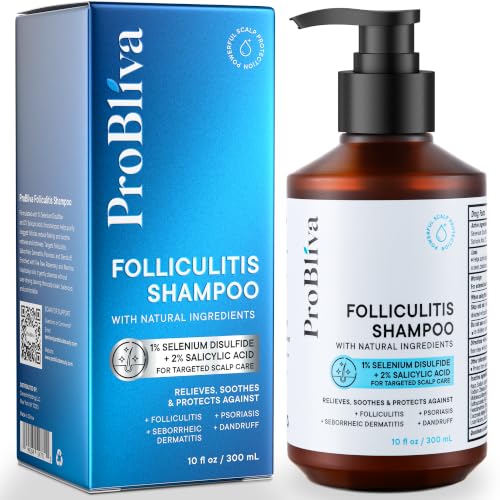 ProBliva Folliculitis Shampoo – Medicated Antifungal & Exfoliating, 10 fl oz