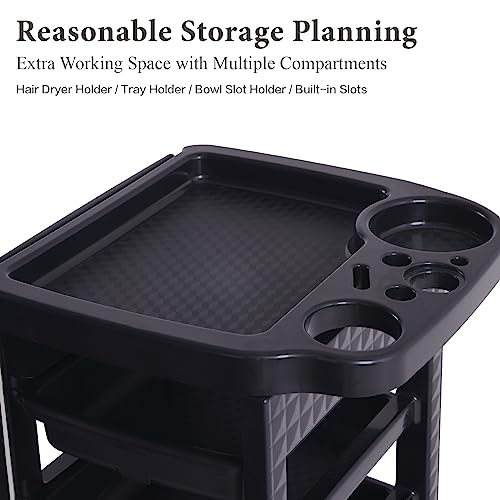 Paddie Salon Trolley Cart with 5 Drawers & Wheels